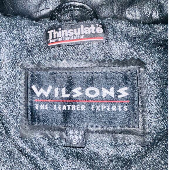 Wilsons Leather Coat w/ Hood & Thinsulate Insulation - Men's Size S - Picture 8 of 15